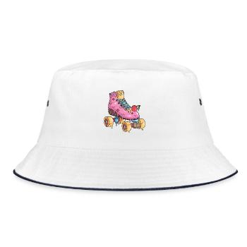 Rollschuhe Eiscreme Roller Skates Rollschuh - Bucket Hat - Weiß/Navy - Vorne