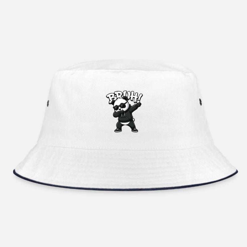 Bruh Panda Dabbing Cool Panda Bär Lustig Bucket Hat