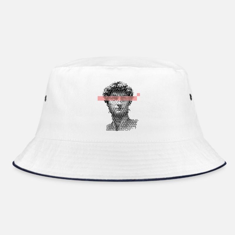 Digital David Michelangelo Pixel design Bucket Hat