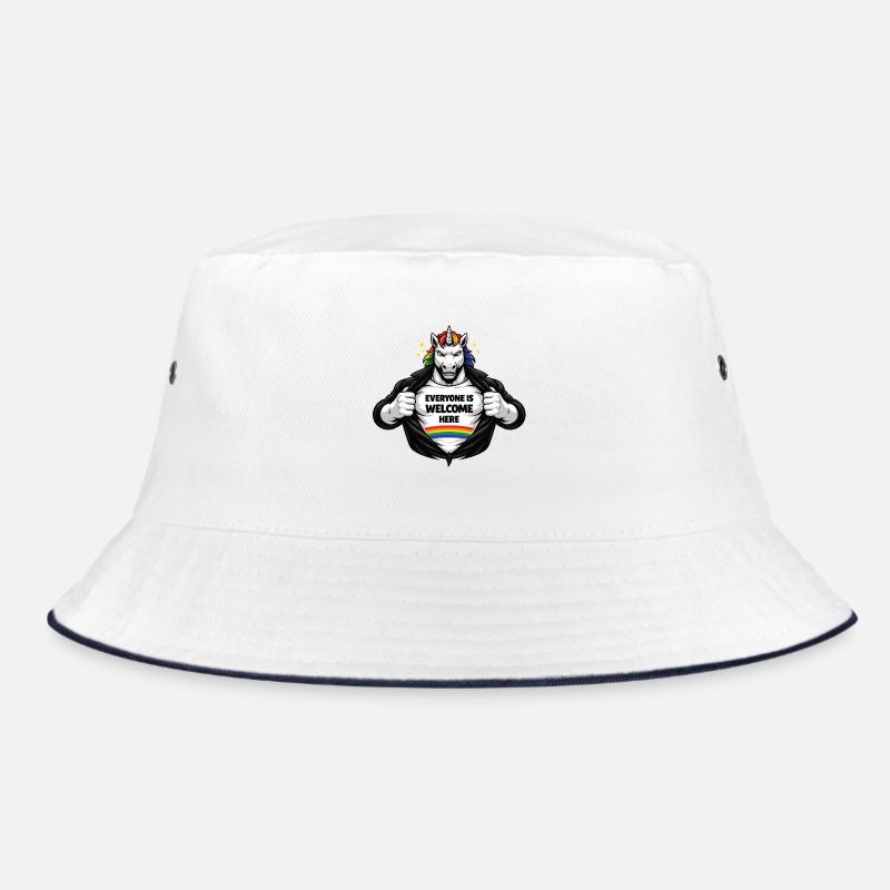 Vielfalt & Respekt Regenbogen Statement Design Bucket Hat