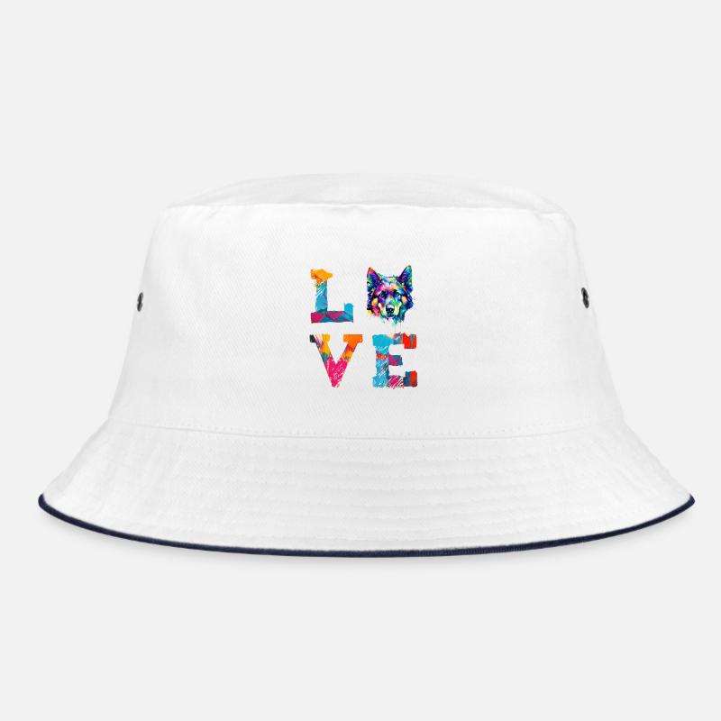 Deutscher Schäferhund Love Pop Art Farbenfrohes Bucket Hat