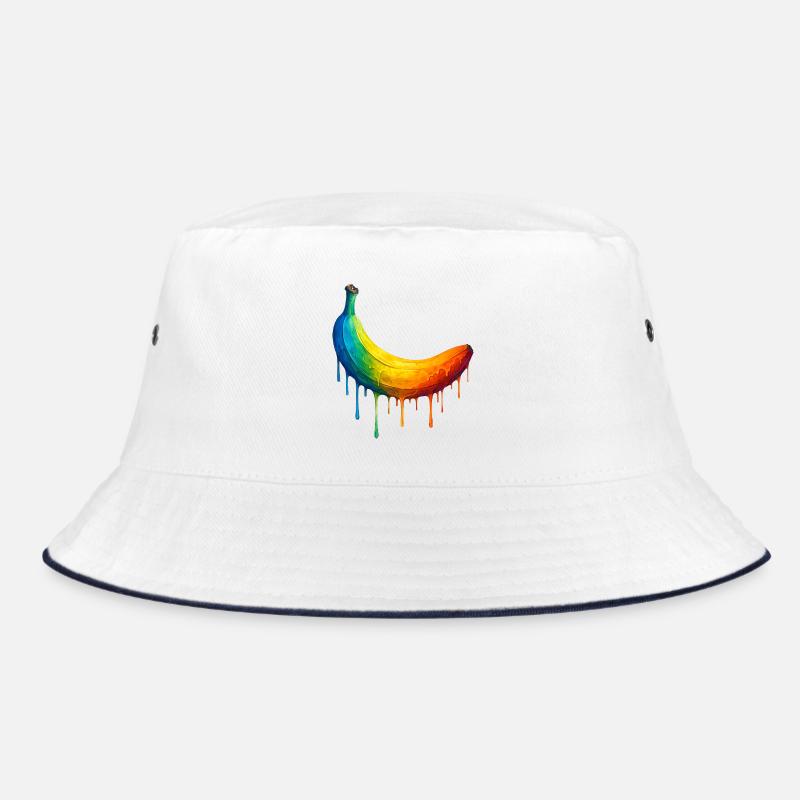 Banana with a colourful gradient Bucket Hat