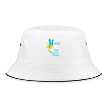 Trigeminusneuralgie - Bucket Hat - Weiß/Navy - Vorne