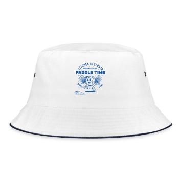 Pickleball Kitchen Is Closed Paddle Time Funny - Bucket Hat - white/navy - Front