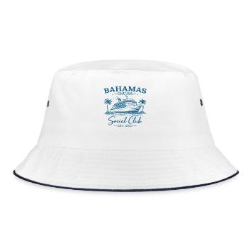 Bahamas Cruise Social Club Est 2027 - Bucket Hat - Weiß/Navy - Vorne