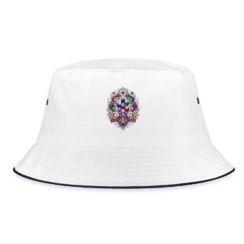 Crystal Flowers Prism Ring - Bucket Hat - white/navy - Front