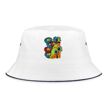 Portugal Coast - Bucket Hat - white/navy - Front