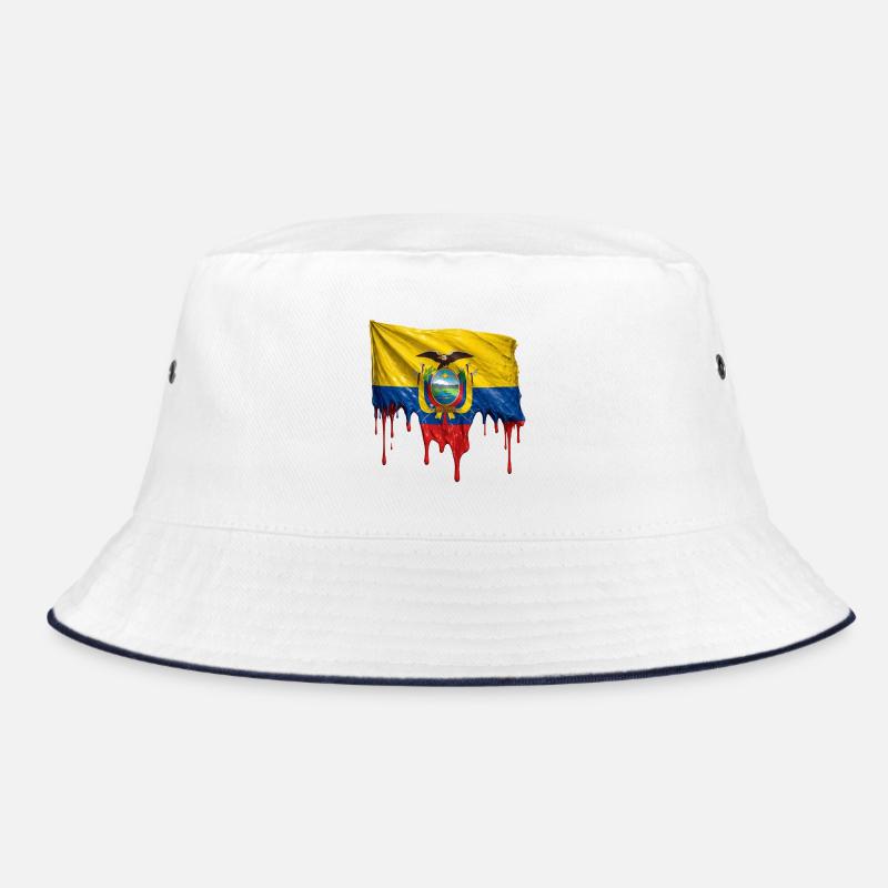 Ecuador Flag Splatter Bucket Hat