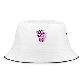 I'm The K Pop Birthday Girl 18 - Bucket Hat - white/navy - Front
