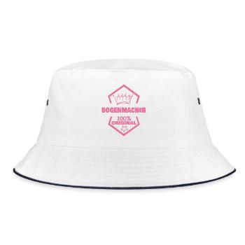 Job Bogenmacher - Bucket Hat - Weiß/Navy - Vorne