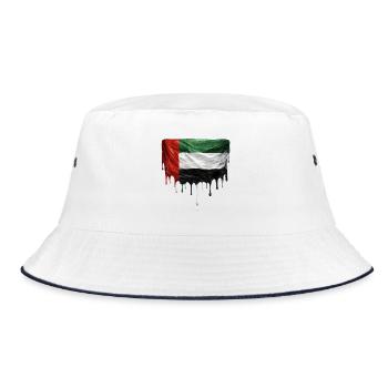 Flagge der Vereinigten Arabischen Emirate in bunte - Bucket Hat - Weiß/Navy - Vorne