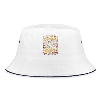 High School Teacher Because Teaching Education - Bucket Hat - Weiß/Navy - Vorne