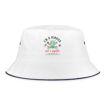 Pickleball Funny Player Love Pickleball Play - Bucket Hat - white/navy - Front