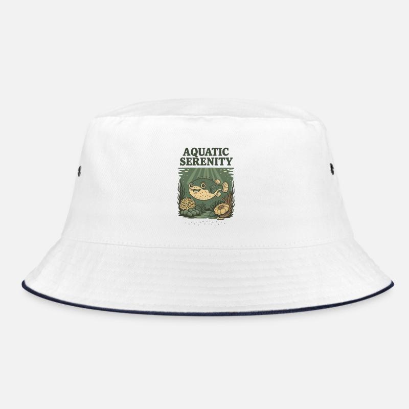 Aquatic Serenity Puffer Fish Bucket Hat