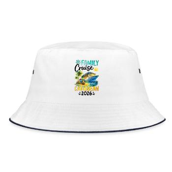 Family Cruise Caribbean 2026 - Bucket Hat - white/navy - Front