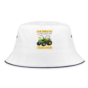 Je ne ronfle pas je rêve que je suis un tracteur - Bob - blanc/marine - Devant