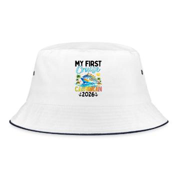 My First Cruise Caribbean 2026 - Bucket Hat - white/navy - Front