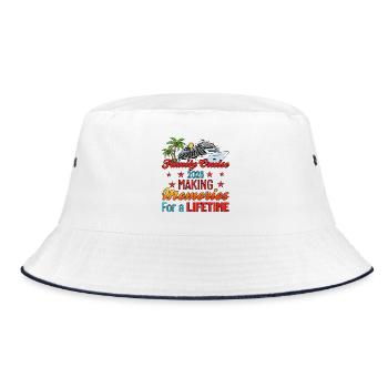 Family Cruise 2026 Vacation Trip Cruising - Bucket Hat - white/navy - Front