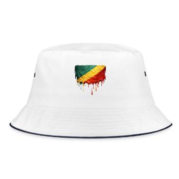 Art de la chute du drapeau de la République du Congo - Bob - blanc/marine - Devant
