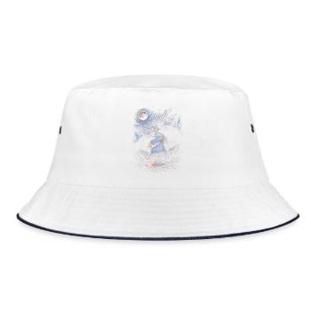 Nashorn  - Bucket Hat - Weiß/Navy - Vorne