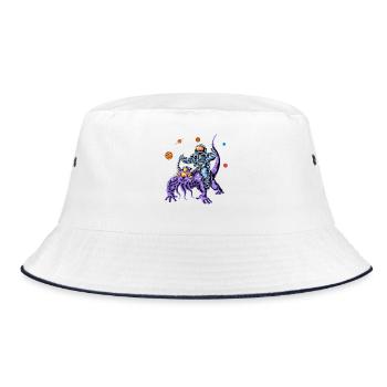 Chemise d’astronaute chevauchant un extraterrestre - Bob - blanc/marine - Devant