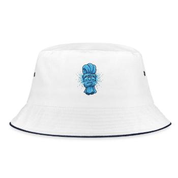 Blue Ninja Towel - Bucket Hat - white/navy - Front