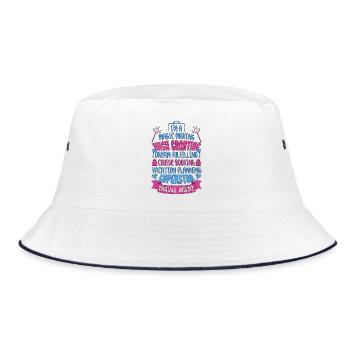 Vacation Planning Superstar Trip Cruising - Bucket Hat - white/navy - Front
