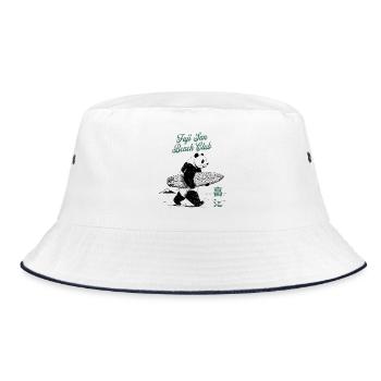 Fuji San Surf Club Panda - Bucket Hat - white/navy - Front