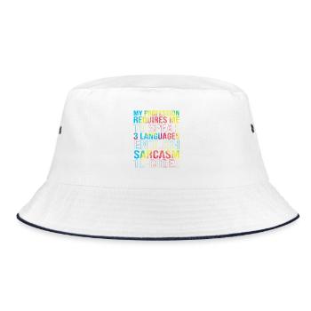 Medical Coder - Bucket Hat - white/navy - Front