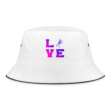 Pickleball Coach Idee für Pickleballspielerin Fans - Bucket Hat - Weiß/Navy - Vorne