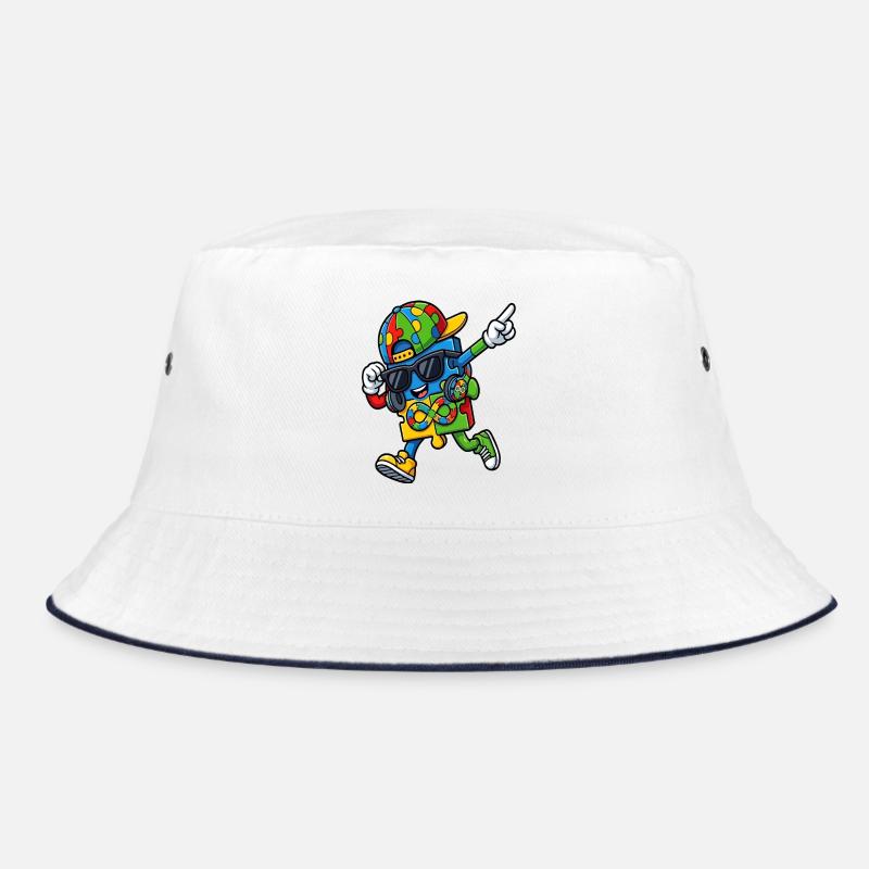 Regenbogenpuzzle-Maskottchen Bucket Hat