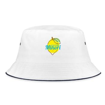Minori Costa d'Amalfi Lemon Italy Amalfi Coast - Bucket Hat - white/navy - Front