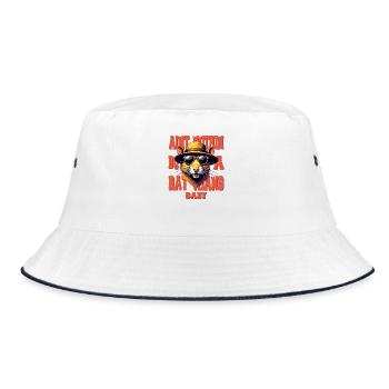 Funny Hip Hop Rat C-Walk Street Critter - Bucket Hat - white/navy - Front