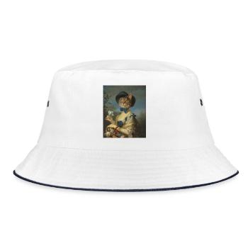 Catleen - Bucket Hat - white/navy - Front