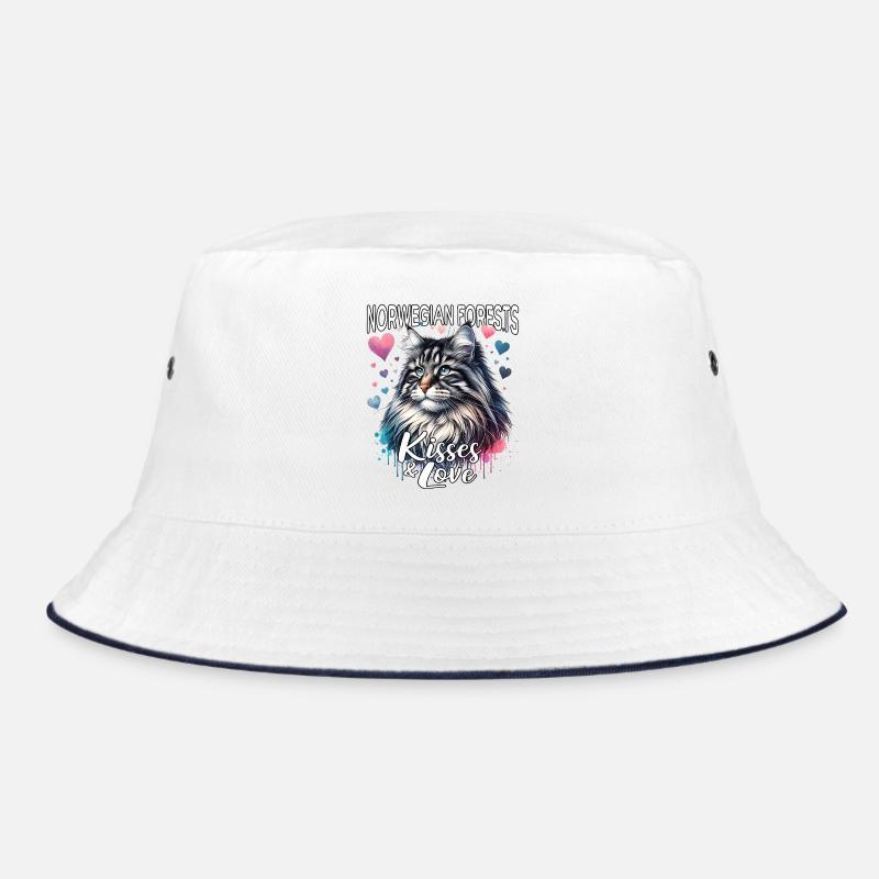 Norwegian Forest Cat Love Bucket Hat