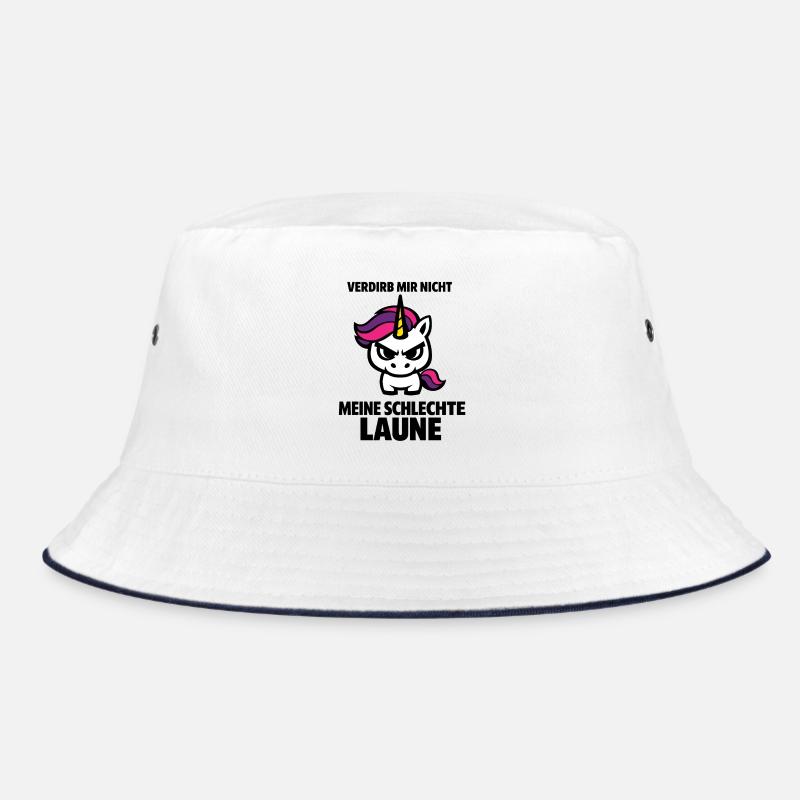 Wütendes Einhorn im frechen Bad Mood Stil Bucket Hat