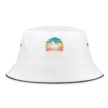 Dingo Australian Wild Dog Animal Lover Design - Bucket Hat - white/navy - Front