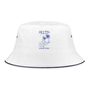 Chemise de plage Vacances drôles sans humain - Bob - blanc/marine - Devant