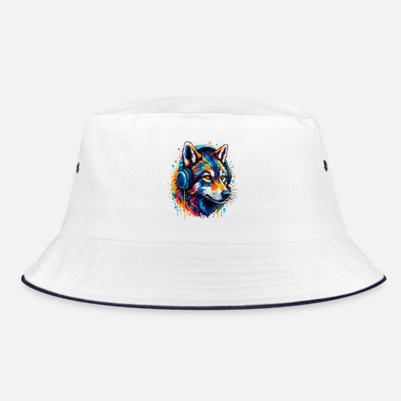 Art Fox avec casque néon Bob