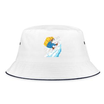 Cow Alpine Adventurer - Bucket Hat - white/navy - Front