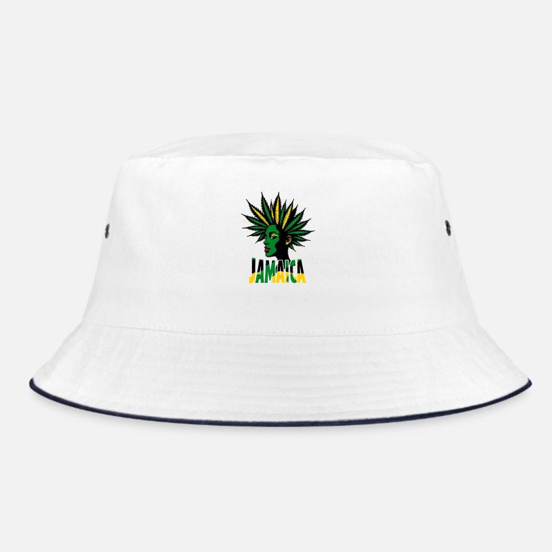 Jamaica Reggae Queen Rasta Art Bucket Hat