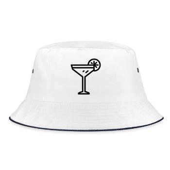 cocktail - Bucket Hat - white/navy - Front