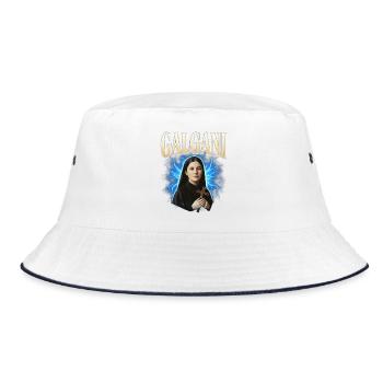 Heilige Gemma Galgani Donner - Bucket Hat - Weiß/Navy - Vorne