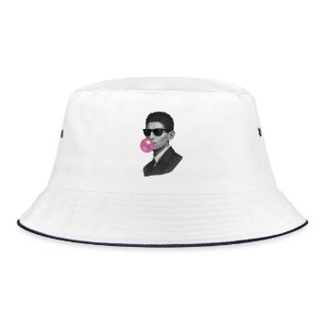 Franz Kafka Chewing Gum - Bucket Hat - white/navy - Front