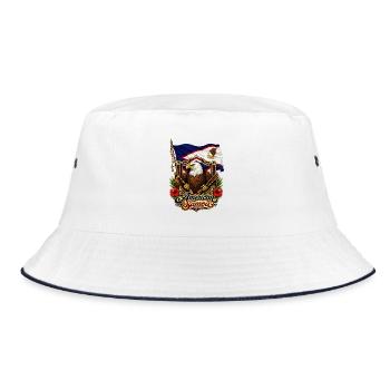 Eagle Flag of American Samoa - Bucket Hat - white/navy - Front