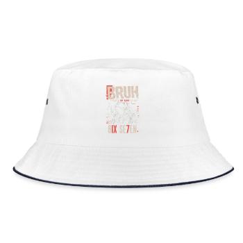 Bruh Pause Game 6IX SE7EN Hoodie - Bucket Hat - Weiß/Navy - Vorne