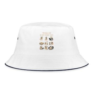 Pug Life: Things I Do - Bucket Hat - white/navy - Front
