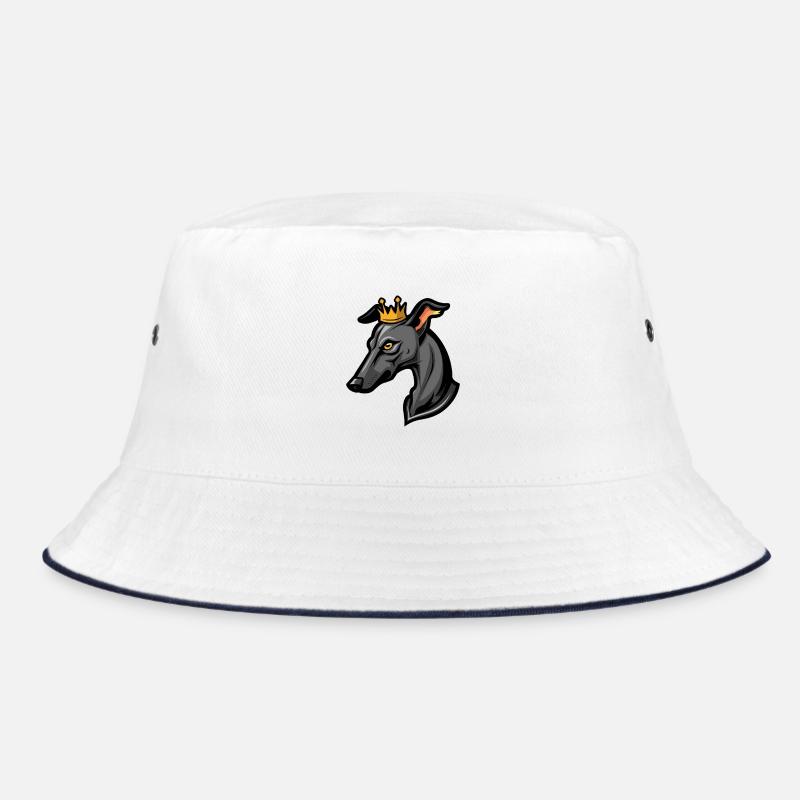 Greyhound Dog Crown Bucket Hat