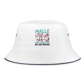 Malle Wir Eskalieren Einhorn Party Urlaub - Bucket Hat - Weiß/Navy - Vorne