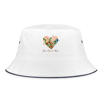 Love Grows Here - Bucket Hat - white/navy - Front